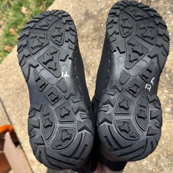 Lands' End Expedition Quilted Slip On Winter Snow Boots Mens 12 M Black Shoes - Picture 9 of 10